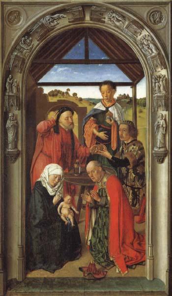Dieric Bouts The Annunciation,The Visitation,THe Adoration of theAngels,The Adoration of the Magi Germany oil painting art